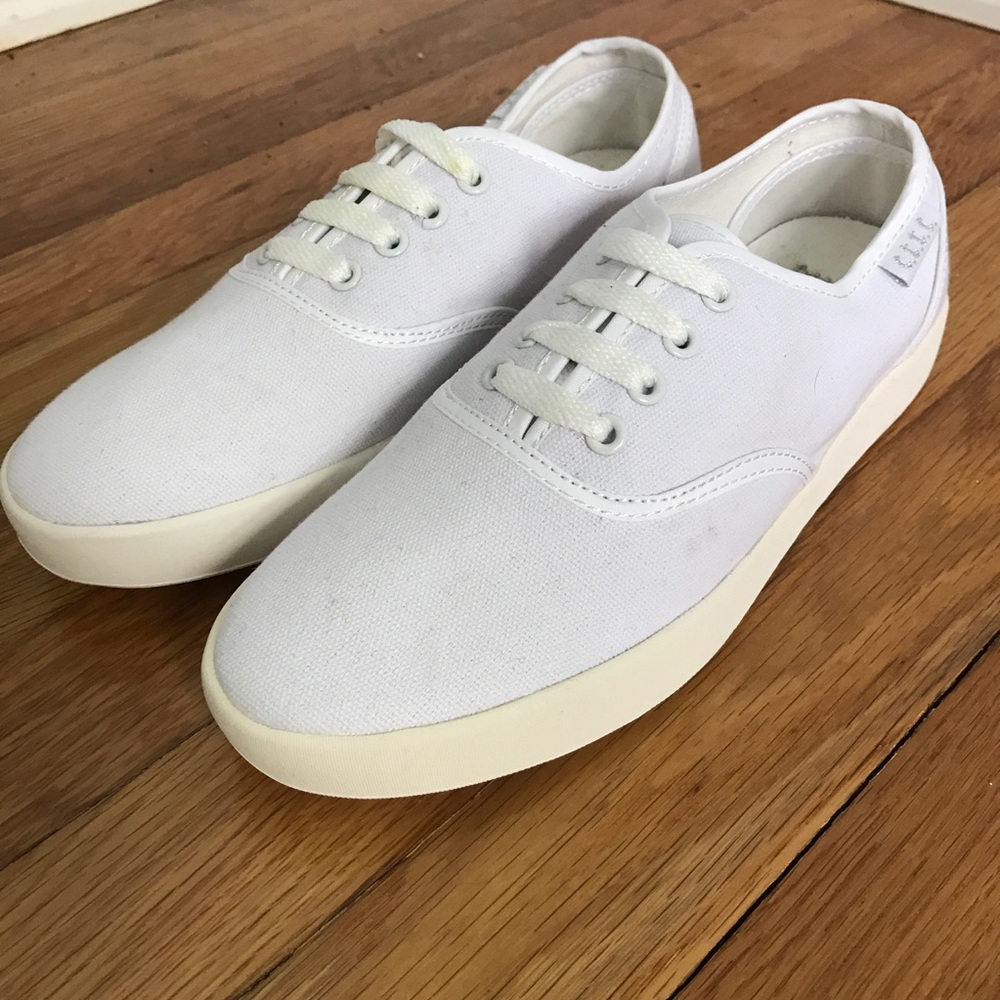 Cute white canvas sneakers